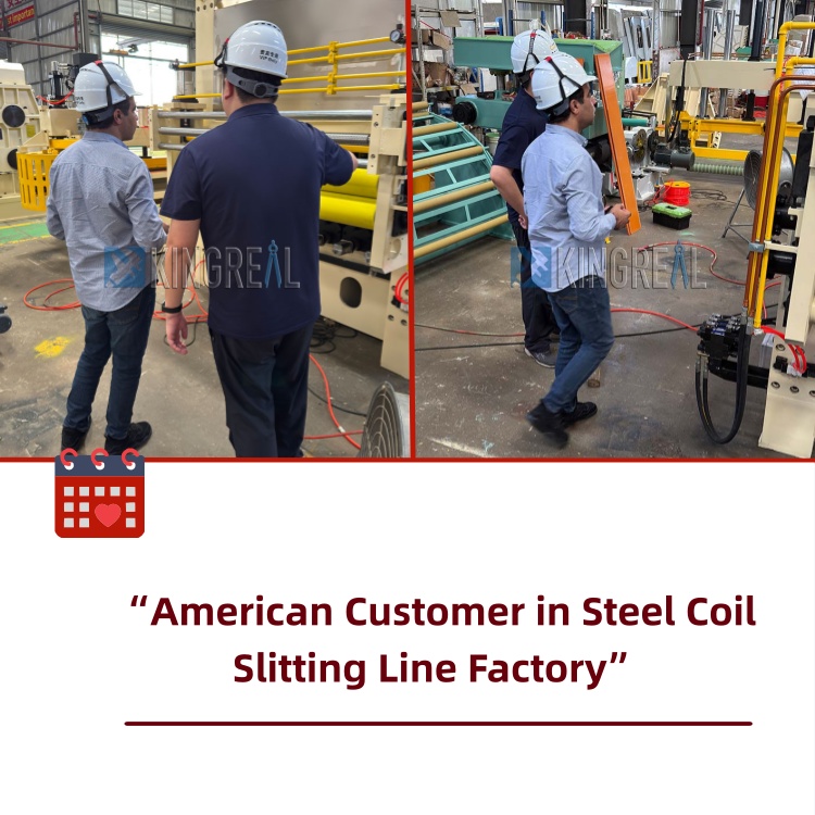 Pelanggan Amerika di Pabrik Steel Coil Slitting Line