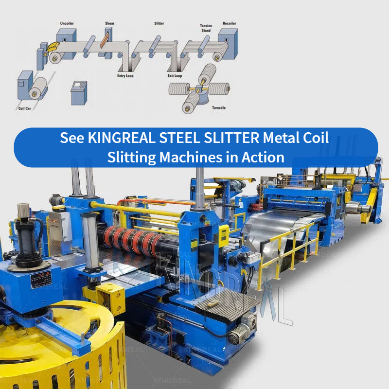 Lihat Aksi Mesin Pemotong Kumparan Logam KINGREAL STEEL SLITTER