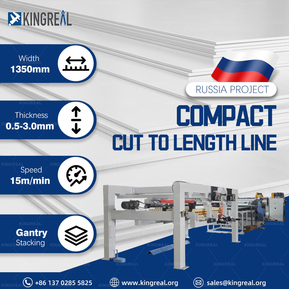cut to length line machine with dual stacker