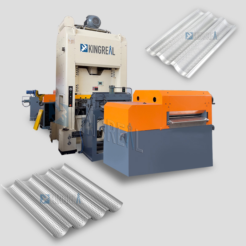 Mesin Pembuat Punching Berlubang Baki Baguette Logam